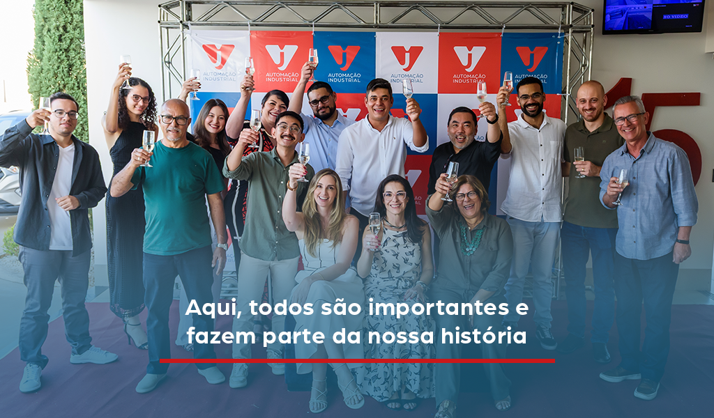 equipe reunida evento vj automação industrial